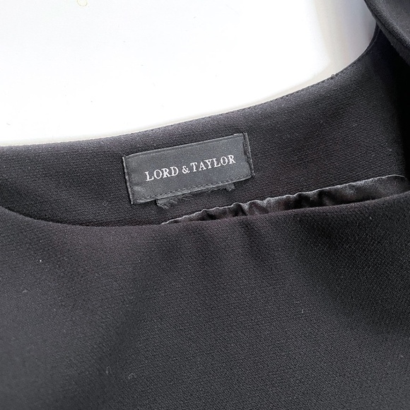 Lord & Taylor Black Fit n' Flare Cocktail Prom Dress Sz S - Picture 11 of 14